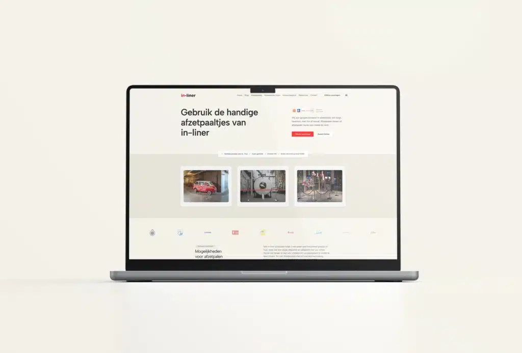 In-liner afzetpaaltjes website Dubbel en Dwars