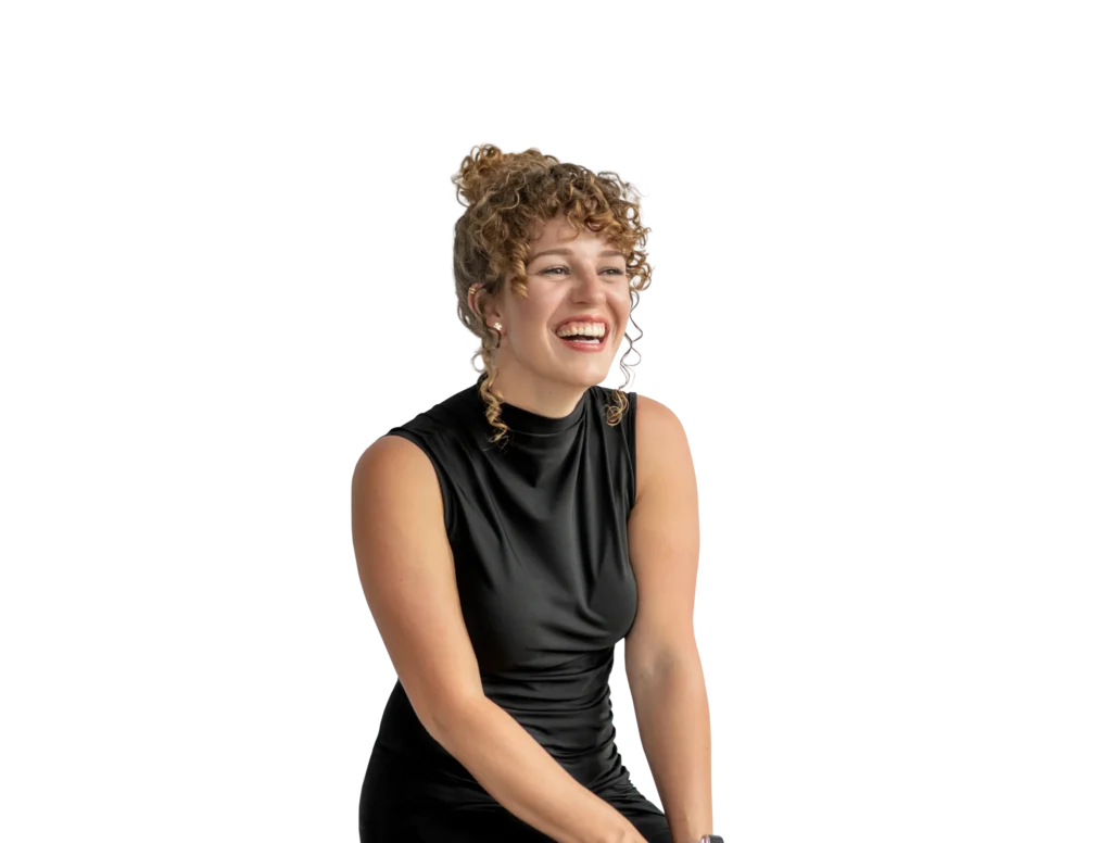 Margo op de over ons pagina van Dubbel en Dwars online oplossingen